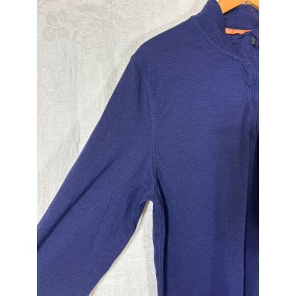 Omni-Wool XXL Navy Blue 1/4 Zip Henley Baselayer - Picture 4 of 8